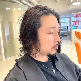 ショート パーマ ヘアアレンジ メンズ 鶴﨑 美優亜のヘアスタイル