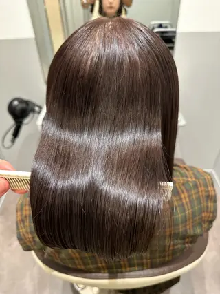 ミディアム 美髪矯正・ブリーチ 矯正🫧秋元ゆたかのヘアスタイル