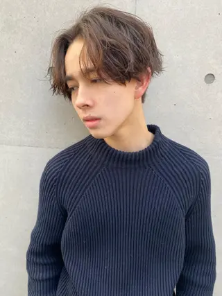 カラー メンズ JINKIメンズ特化 メンズカットパーマのヘアスタイル