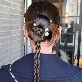 ロング カットモデル/ セット/宮里心香のヘアスタイル