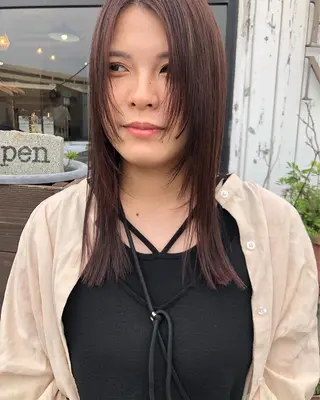 ロング カラー デザインカット🎨 ボブ🫟おざきのヘアスタイル