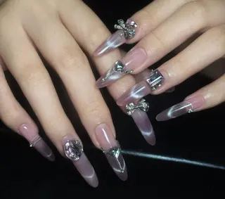 ネイル By moonネイル 🌷ワンホン/韓国風のネイルデザイン