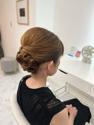 ミディアム ヘアアレンジ ヘアセット専門店 Rのヘアスタイル