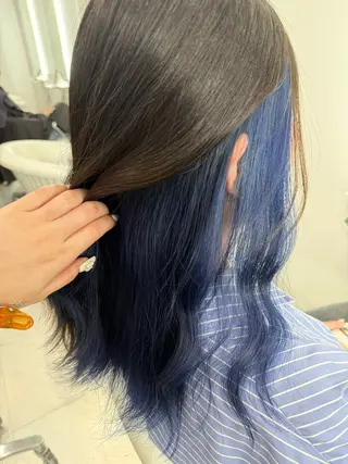 ミディアム ならざきつぐみ /天王寺/ハイトーンのヘアスタイル