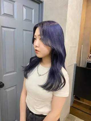 セミロング カラー アトレ＊個室サロン himekaのヘアスタイル