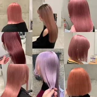 セミロング カラー れい🫧 ハイトーン特化のヘアスタイル