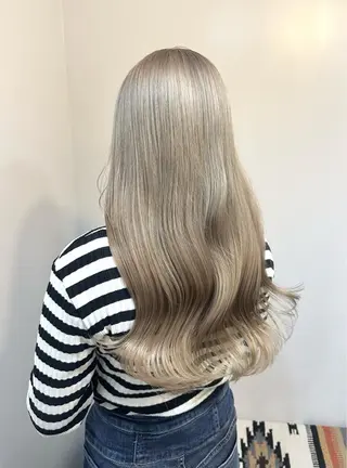 ロング カラー ブリーチ毛対応酸性 ストレート🌈サキのヘアスタイル
