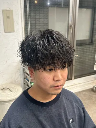 パーマ メンズ fifth/原宿/ カットモデル/カズのヘアスタイル