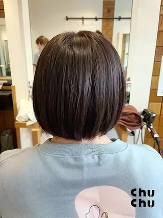 ショート カラー 秋山知穂🧸縮毛矯正 ショート新越谷南越谷のヘアスタイル