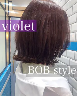 ショート カラー レイヤー/ミディアム /ボブ/新宿のヘアスタイル