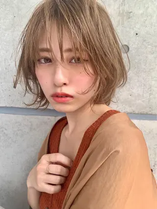 ミディアム カラー 完全💗マンツーマン marinのヘアスタイル