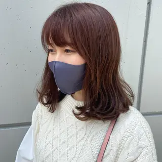 ミディアム ショート/ウルフ ハイトーン/カイセイのヘアスタイル