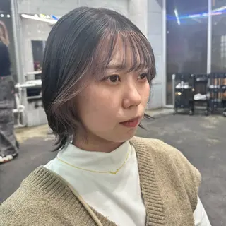 ミディアム カラー ヘアアレンジ 🎀モテ暖色× エクステ🎀あかりのヘアスタイル