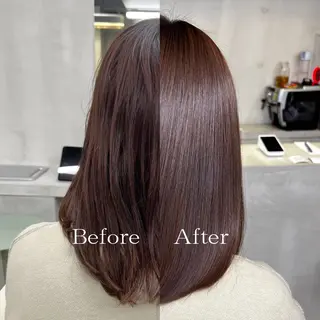 ミディアム カット無料/髪質改善 髪質根本改善/艶髪のヘアスタイル