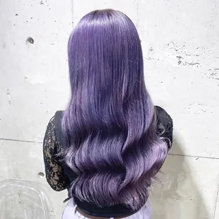カラー ブリーチ縮毛矯正加藤 赤み無し透明感ヘアのヘアスタイル