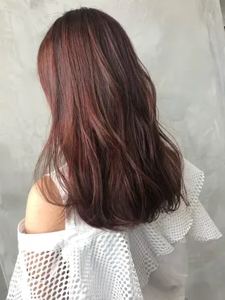 ミディアム カラー パーマ ヘアアレンジ TOMO GEEKS代表のヘアスタイル
