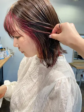 ミディアム カラー レイヤー暖色カラー 池袋Yamamotoのヘアスタイル