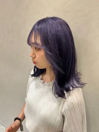 セミロング カラー レイヤー/インナー カラー🦋ルイのヘアスタイル