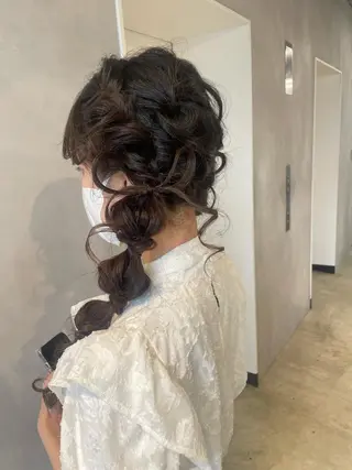 ヘアアレンジ 透明感カラー✨艶髪 制作🌱山根あゆみのヘアスタイル