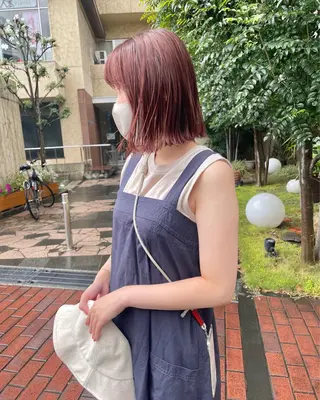ミディアム カラー 🙃 透明感カラー/ボブのヘアスタイル