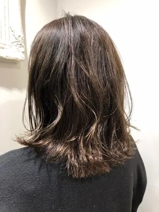 セミロング カラー レイヤーカット✂️ 横浜No1♡下鳥翔子のヘアスタイル