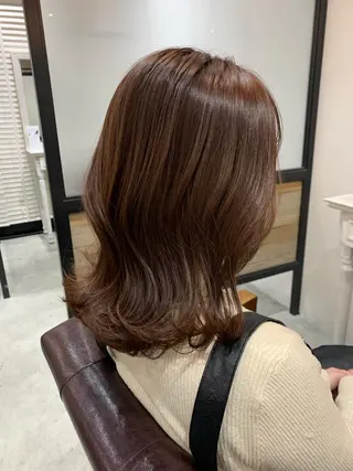 ミディアム カラー ヘアアレンジ kei🤎ベージュ /透明感カラー/博多のヘアスタイル
