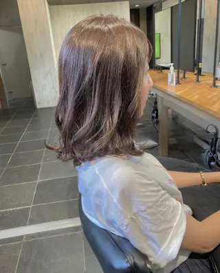 ミディアム カラー はまべ です☆のヘアスタイル