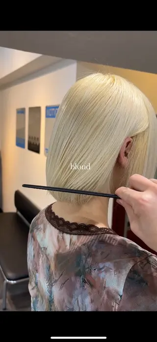 ショート カラー 🌈艶ハイトーン🌈 心を込めます🤝涼介のヘアスタイル
