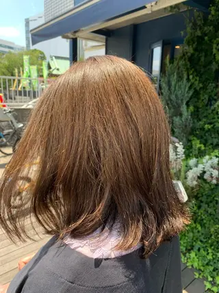 セミロング カラー 清田 健太朗のヘアスタイル