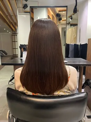 ロング カラー ミディアム／ ヒグレアキコのヘアスタイル