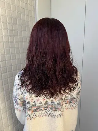セミロング カラー パーマ 縮毛矯正/エクステ /艶カラー/ヘアメのヘアスタイル