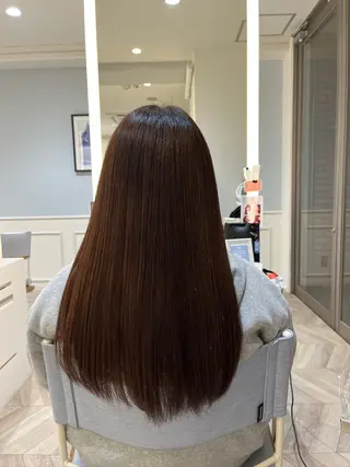 セミロング 縮毛矯正／ 似合わせ／古津遼平のヘアスタイル