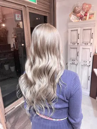 ロング カラー 髪質改善で 憧れの潤艶美髪にのヘアスタイル