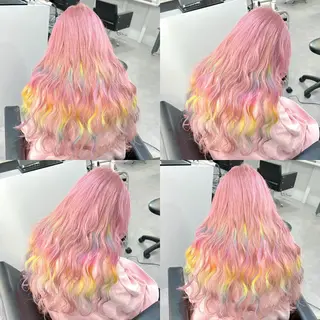 ロング カラー ブリーチ&エクステ 🥀ケアカラー特化のヘアスタイル