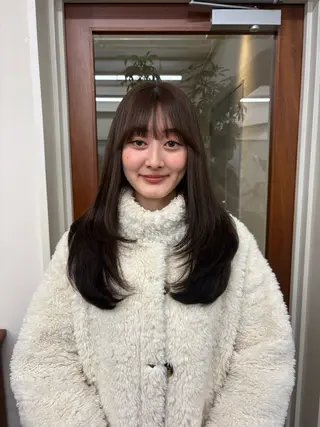 ロング 透明感カラー/顔周り カット/ののか💞のヘアスタイル