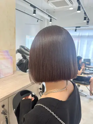 ショート カラー ボブ/美髪矯正 /佐藤　奈巳のヘアスタイル