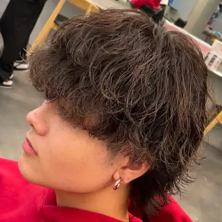 ミディアム パーマ ヘアアレンジ メンズ fifth 石川 凪のヘアスタイル