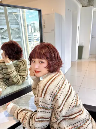 ショート カラー ️髪質改善カラー /美髪矯正🎀こゆきのヘアスタイル