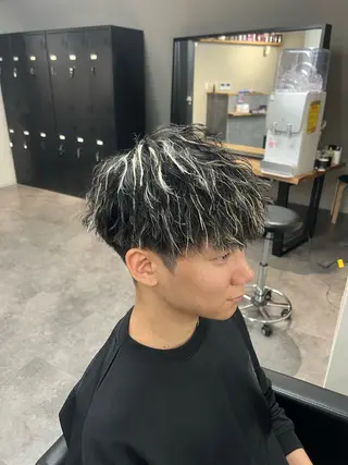 カラー パーマ メンズ 小林建翔 /立川メッシュパーマのヘアスタイル