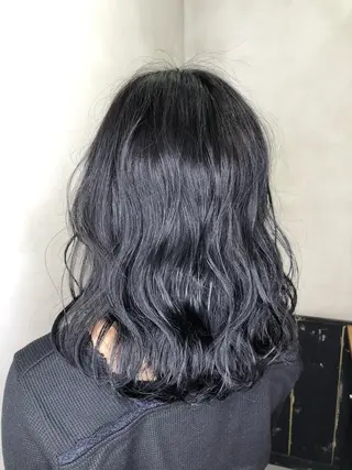 ミディアム パーマ 美髪矯正 🌈髪質改善 山下のヘアスタイル