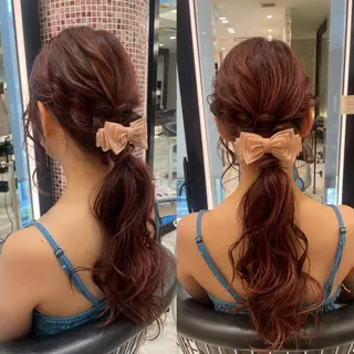 ロング 韓国風パーマ/ヘア セット/店長みづきのヘアスタイル