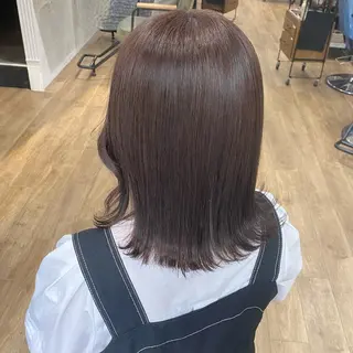 セミロング カラー otoha✳︎ くすみ艶カラーのヘアスタイル