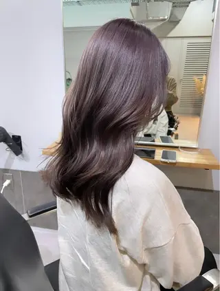 ロング カラー ミルクティーベージュ ❤︎レイヤー　MIAのヘアスタイル