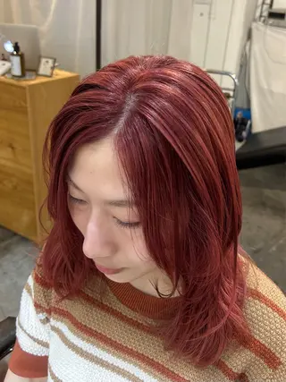 ミディアム カラー ＊UNU＊ RICOのヘアスタイル