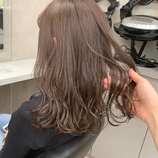セミロング カラー ヘアアレンジ 美髪矯正/透明感カラ ー🫧YUUKI🫧のヘアスタイル