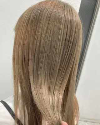ミディアム カラー スキバサミを使わない カット🌼唯🌼のヘアスタイル