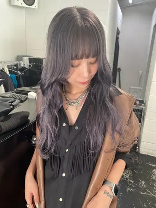 ロング カラー パーマ ヘアアレンジ メンズ キッズ ネイル マツエク・マツパ アイブロウ 艶ハイトーン/ヘア アレンジAYAKAのヘアスタイル