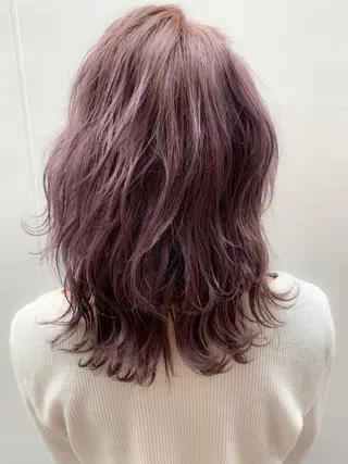 セミロング カラー 髪質改善🌟 TAKERUのヘアスタイル