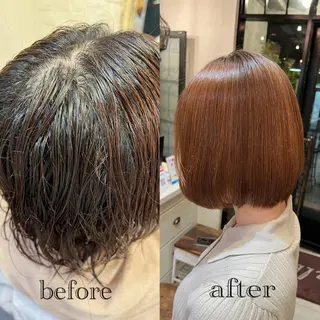 ミディアム 抜きっぱなしブロンド /ハイトーン/カナタのヘアスタイル