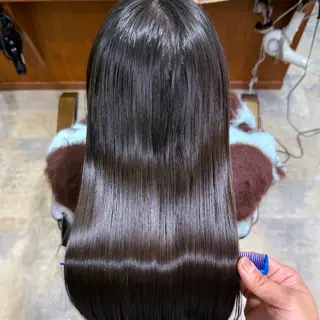 ロング レイヤーカット 縮毛矯正 高杉颯汰のヘアスタイル